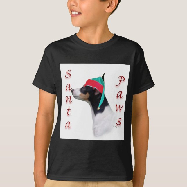 Camiseta Papais noeis de Toy Fox Terrier (Frente)