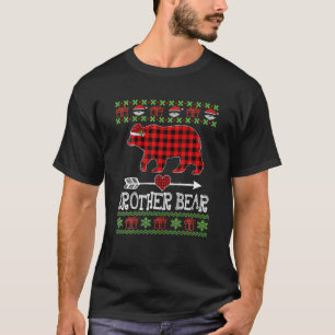 Camiseta Papais noeis De Urso Irmão Pijamas Da Família Da X