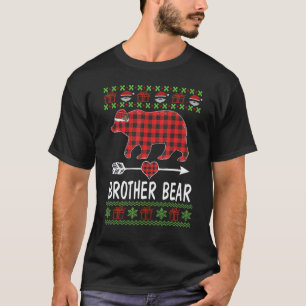 Camiseta Papais noeis De Urso Irmão Pijamas Da Família Da X