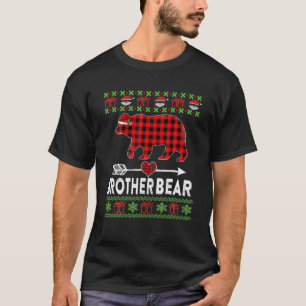 Camiseta Papais noeis De Urso Irmão Pijamas Da Família Da X