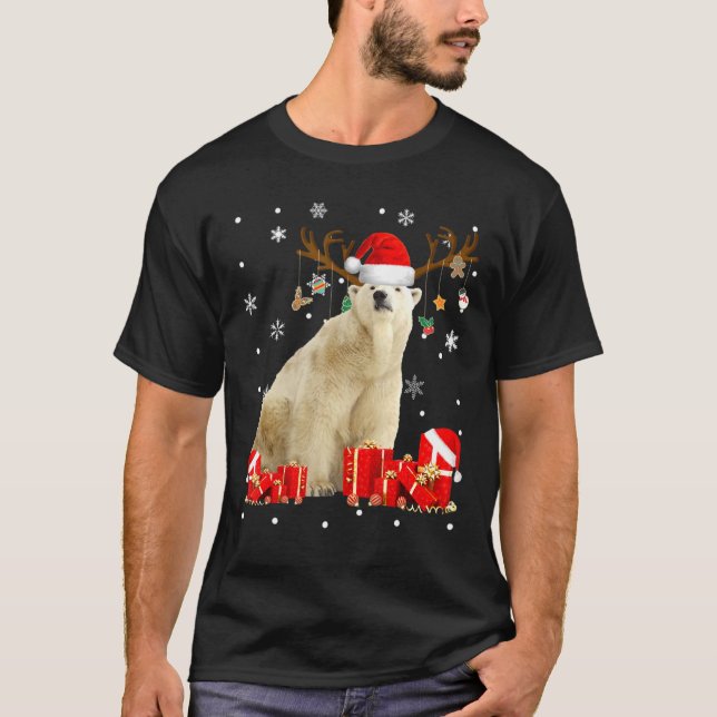 Camiseta Papais noeis de Urso Polar de Natal (Frente)