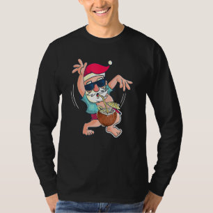 Camiseta Papais noeis de Verão, Coconut Beber, Coquetel, Ch