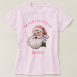 Camiseta Papais noeis de Vintage Personalizados - Xmas Rosa