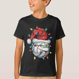 Camiseta Papais noeis De Voleibol De Natal Xmas Ball Ki De 