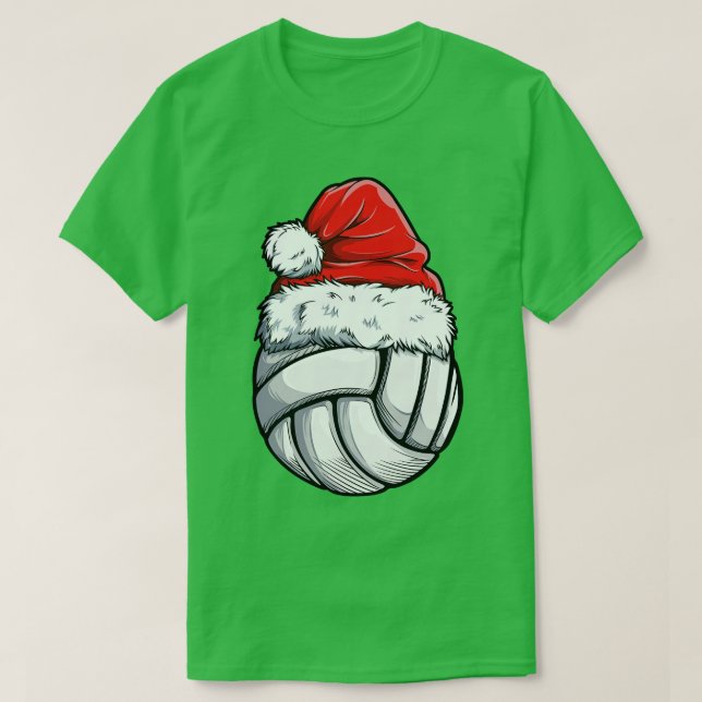 Camiseta Papais noeis de Voleibol Raparigas de Natal Xmas H (Frente do Design)