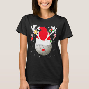 Camiseta Papais noeis De Voleibol Reindet Natal Pajama Xmas
