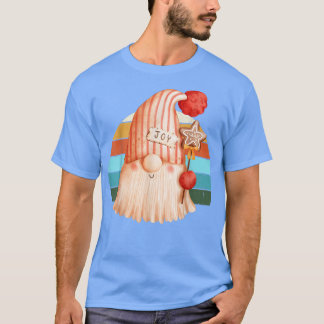Camiseta Papais noeis de Watercolor Gnomos de Natal Luzes d