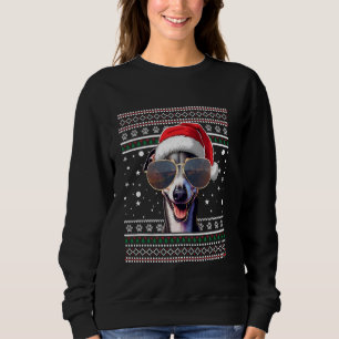 Camiseta Papais noeis de X-mas de Sweater italianos, Greyho