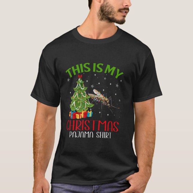 Camiseta Papais noeis De Xmas Engraçados Luzes Este É Meu C (Frente)