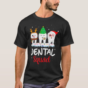 Camiseta Papais noeis Dentes Reindet Esquadrão Dental de Na