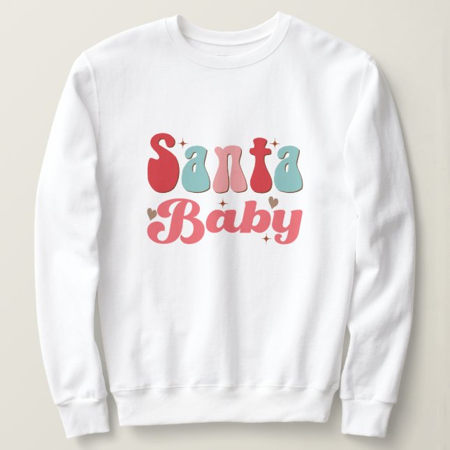 Camiseta Papais noeis do natal do bebê (Frente do Design)