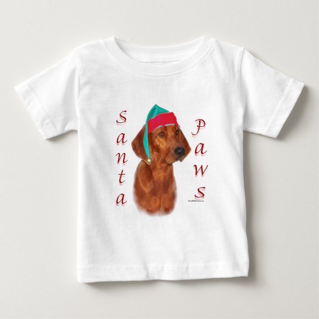 Camiseta Papais noeis do Red bone Coonhound (Frente)