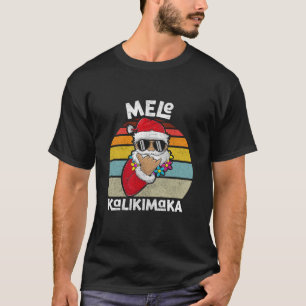 Camiseta Papais noeis do Roupa Shaka do Natal Mele kalikima