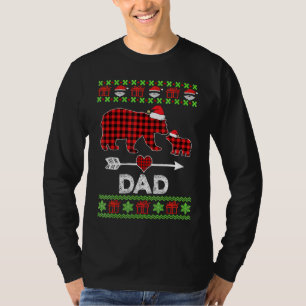 Camiseta Papais noeis Do Urso Do pai Pijamas Da Família Da