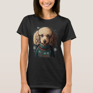 Camiseta Papais noeis do Xmas Toy Poodle no Poodle de Natal