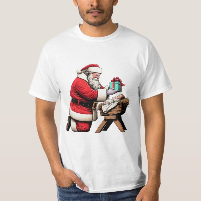 Camiseta Papais noeis e Bebê Jesus (Frente)