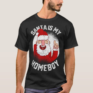 Camiseta Papais noeis É Meu Ficar em casa De Natal Divertid