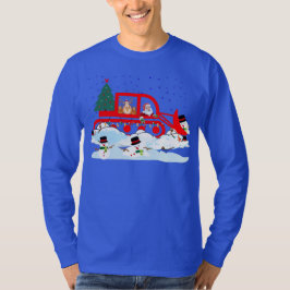 Camiseta Papais noeis e Reindeer Snowploring Snowmen
