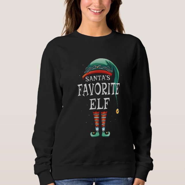 Camiseta Papais noeis Elf Favorito Figurino Para Crianças C (Frente)