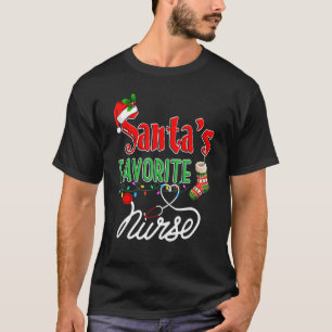 Camiseta Papais noeis Enfermeira Favorita Enfermeira De Luz