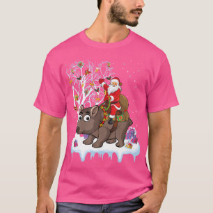 Camiseta Papais noeis Engraçado de Árvores de Iluminação do