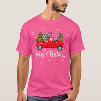 Camiseta Papais noeis Engraçados Andando Na Árvore De Natal