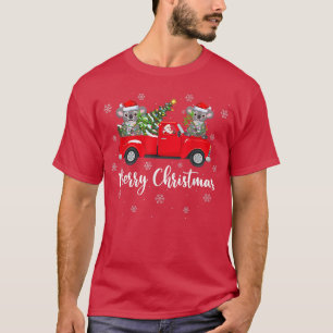 Camiseta Papais noeis Engraçados Andando Na Árvore De Natal