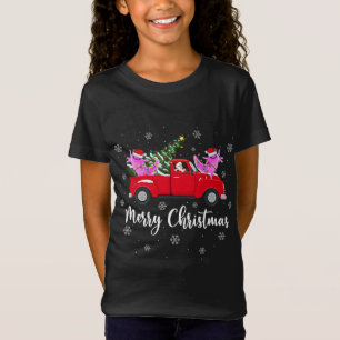 Camiseta Papais noeis Engraçados Andando Na Árvore De Natal