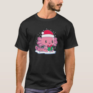 Camiseta Papais noeis Engraçados Axolotl Salamander L Mexi