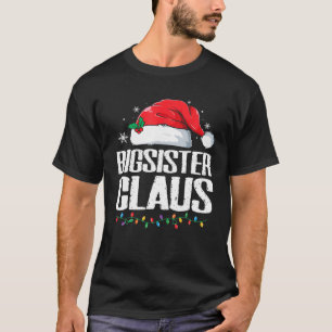Camiseta Papais noeis Engraçados Bigirmã Claus Fam de Natal