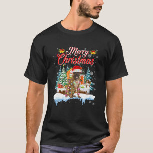 Camiseta Papais noeis Engraçados Cachorro Feliz Homens de N