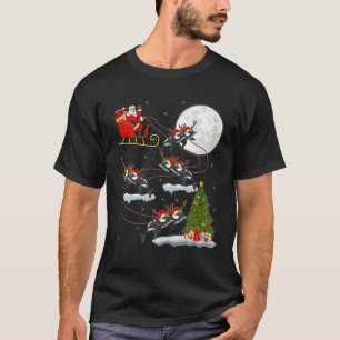 Camiseta Papais noeis Engraçados Da Árvore De Iluminaçã