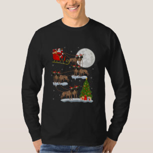 Camiseta Papais noeis Engraçados Da Árvore De Iluminaçã