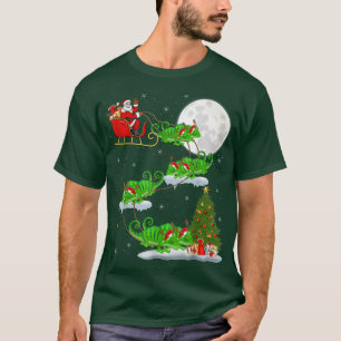 Camiseta Papais noeis Engraçados Da Árvore De Iluminação Do
