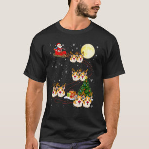 Camiseta Papais noeis Engraçados Da Árvore De Iluminação Do