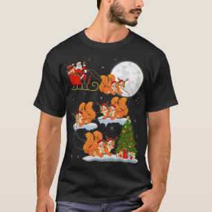 Camiseta Papais noeis Engraçados Da Árvore De Iluminação Do
