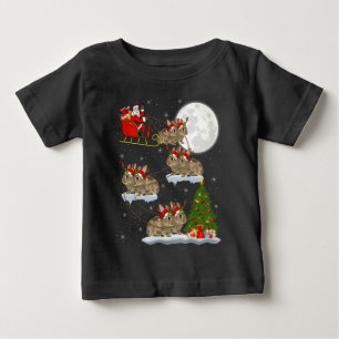 Camiseta Papais noeis Engraçados Da Árvore De Iluminação Do