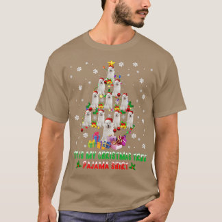 Camiseta Papais noeis Engraçados de Árvore de Natal Samoyed