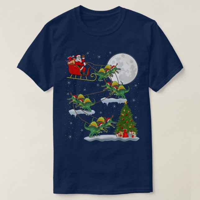 Camiseta Papais noeis Engraçados De Árvore Xmas Andando Spi (Frente do Design)