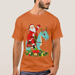 Camiseta Papais noeis Engraçados De Brontosaurus Dinosaur C