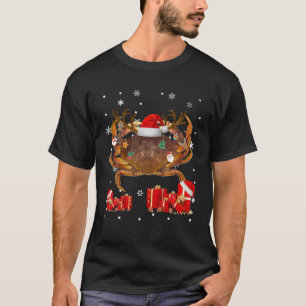 Camiseta Papais noeis Engraçados de Caranguejo de Natal Rei