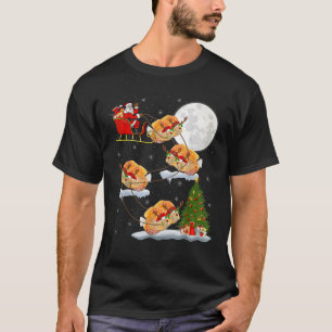 Camiseta Papais noeis Engraçados De Iluminação Xmas Que Cir