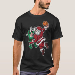 Camiseta Papais noeis engraçados de jogadores de basquete