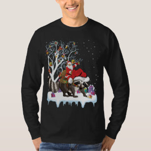 Camiseta Papais noeis Engraçados De Lighting Tree Andando R