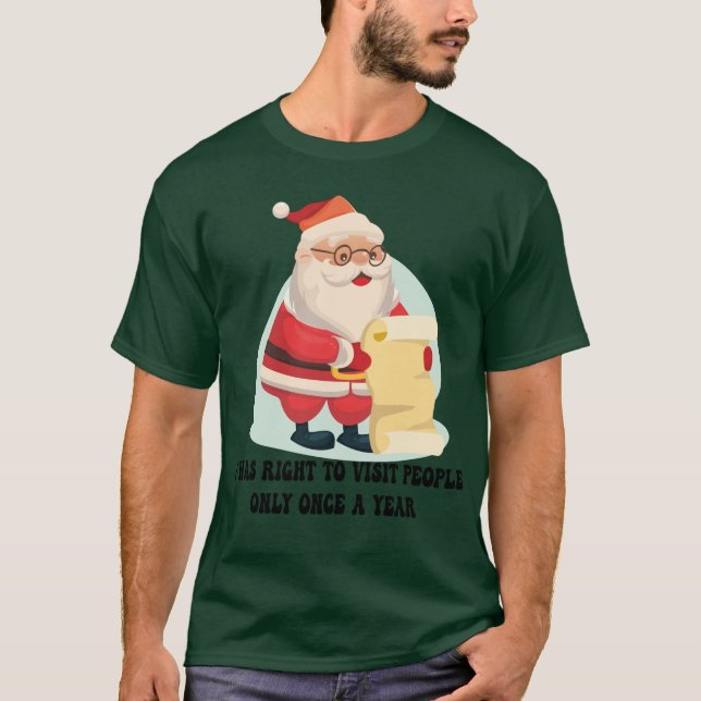 Camiseta Papais noeis engraçados de Natal  (Frente)