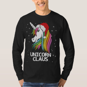 Camiseta Papais noeis Engraçados de Natal do Unicórnio