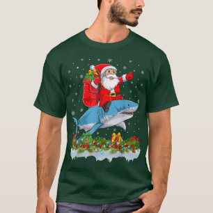 Camiseta Papais noeis Engraçados De Pescado De Tubarão Que 