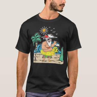 Camiseta Papais noeis Engraçados de Praia Tropical Natal I