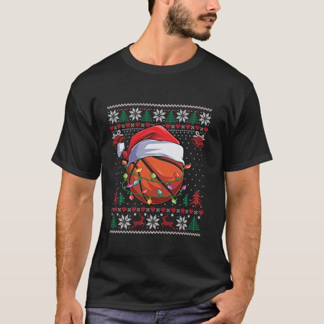 Camiseta Papais noeis Engraçados De Sorte De Natal Feio (Frente)