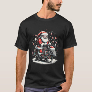 Camiseta Papais noeis Engraçados De Xmas Andando Armadillo
